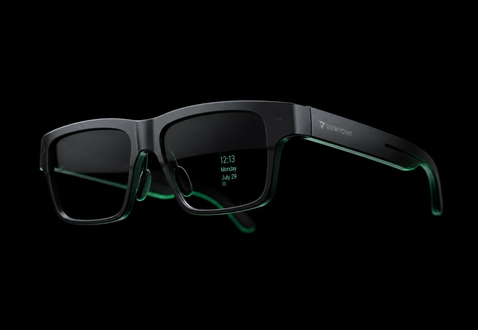 Professional smart glasses, close-up product shot